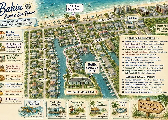 Сasa de vacaciones Waterfront House With Golf Cart And Family Fun